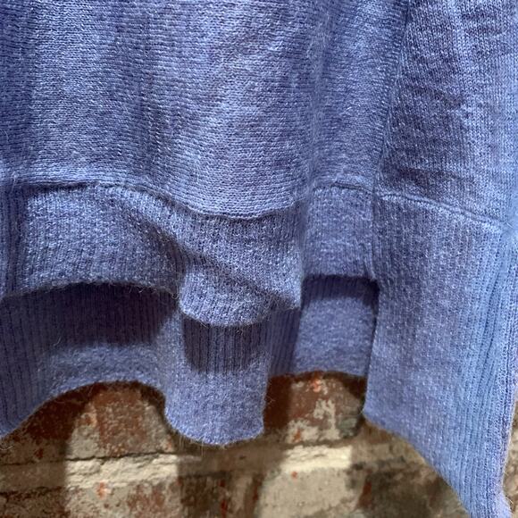 Eileen Fisher Blue Alpaca Tencel Blend Sweater Size Small Petite - Picture 2 of 6